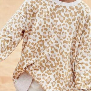 Aerie Desert Leopard Sweatshirt Size X Small